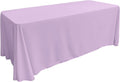 90" - LILAC - Rectangular Polyester Poplin Washable Tablecloth, Stain and Wrinkle Resistant Table Cover Fabric Table Cloth for Dinning, Kitchen, Party