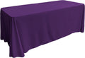 90" - PURPLE - Rectangular Polyester Poplin Washable Tablecloth, Stain and Wrinkle Resistant Table Cover Fabric Table Cloth for Dinning, Kitchen, Party