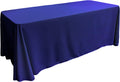 90" - ROYAL - Rectangular Polyester Poplin Washable Tablecloth, Stain and Wrinkle Resistant Table Cover Fabric Table Cloth for Dinning, Kitchen, Party