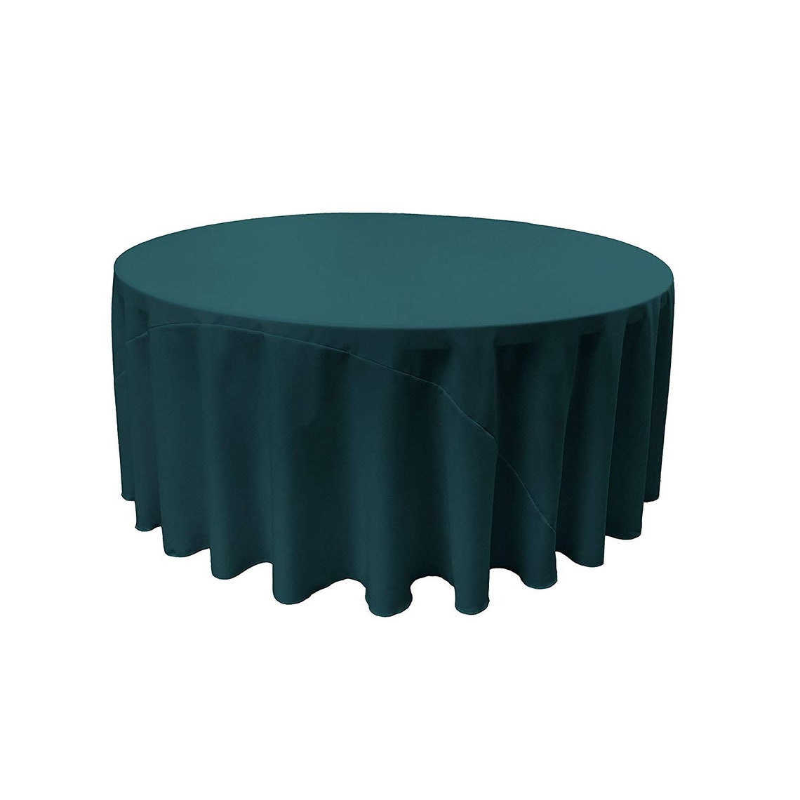 72" Round Polyester Poplin Washable Tablecloth, Stain and Wrinkle Resistant Table Cover, Fabric Table Cloth for Dinning, Kitchen, Party