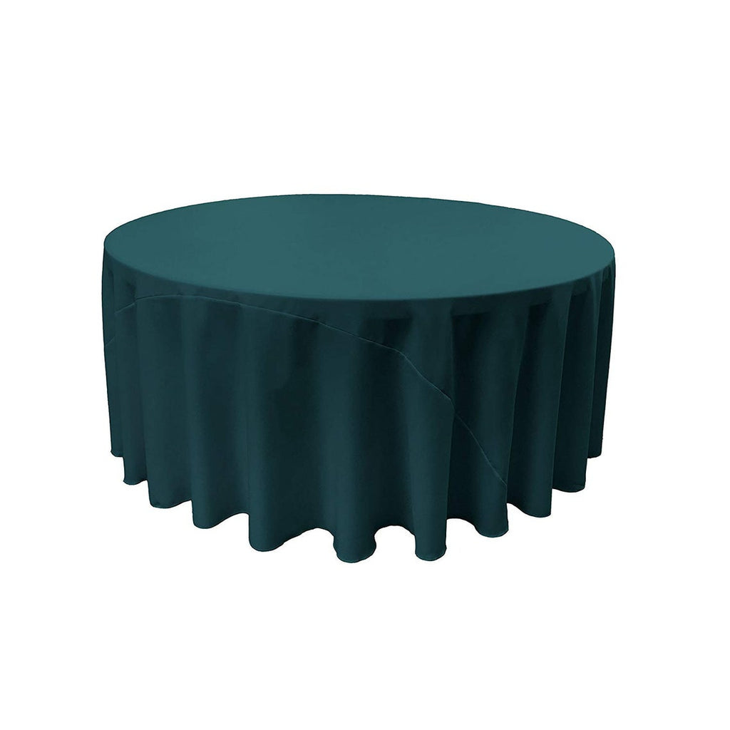 120" Round Polyester Poplin Washable Tablecloth, Stain and Wrinkle Resistant Table Cover, Fabric Table Cloth for Dinning, Kitchen, Party