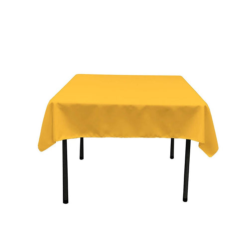 51" x 51" - Square Polyester Poplin Washable Tablecloth, Stain and Wrinkle Resistant Table Cover Fabric Table Cloth for Dinning, Kitchen, Party, Holiday