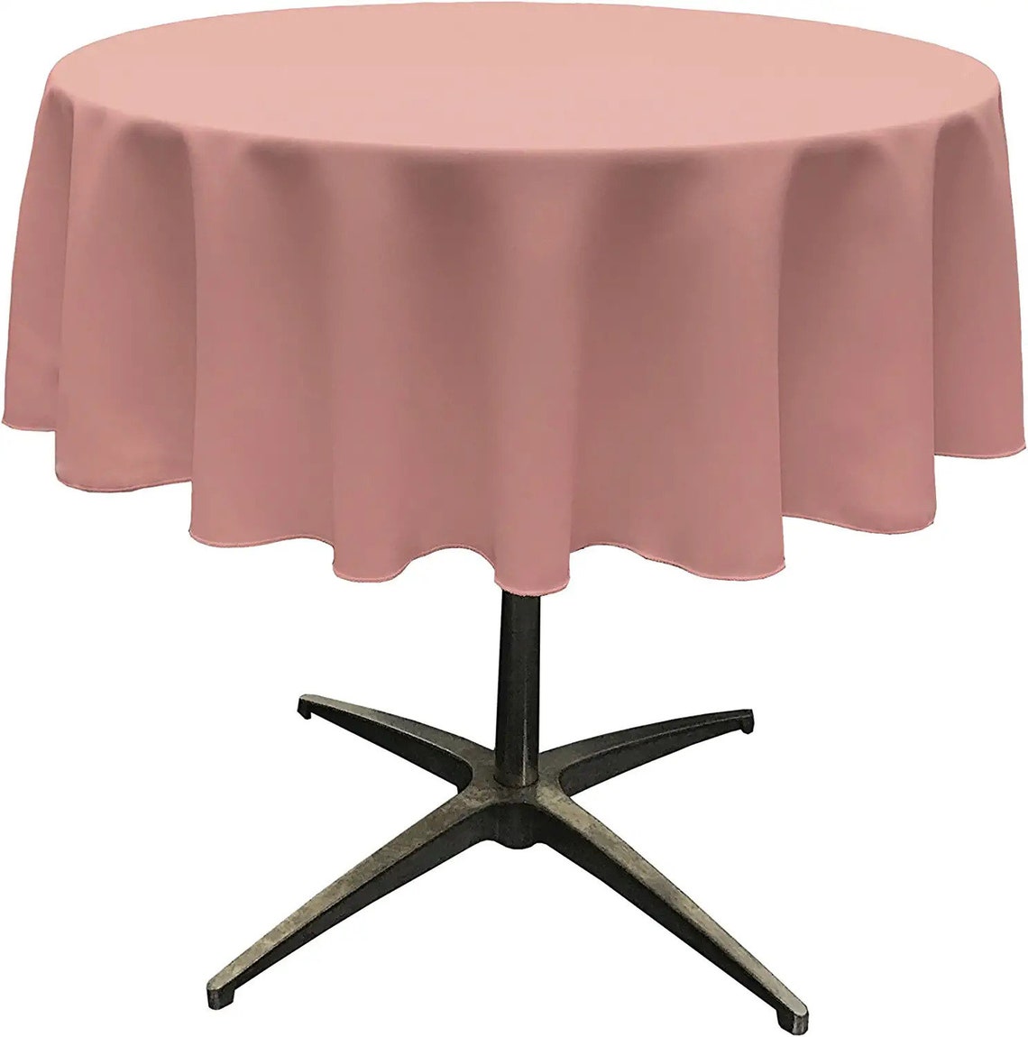 42" - Round Polyester Poplin Washable Tablecloth, Stain and Wrinkle Resistant Table Cover, Fabric Table Cloth for Dinning, Kitchen, Party