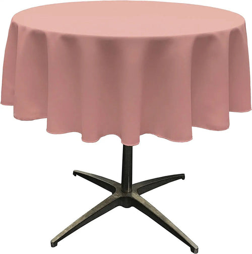 54" - Round Polyester Poplin Washable Tablecloth, Stain and Wrinkle Resistant Table Cover, Fabric Table Cloth for Dinning, Kitchen, Party