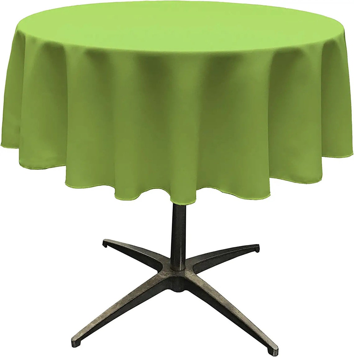 48" - Round Polyester Poplin Washable Tablecloth, Stain and Wrinkle Resistant Table Cover, Fabric Table Cloth for Dinning, Kitchen, Party