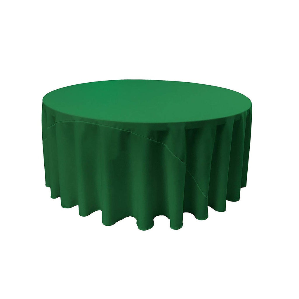 120" Round Polyester Poplin Washable Tablecloth, Stain and Wrinkle Resistant Table Cover, Fabric Table Cloth for Dinning, Kitchen, Party