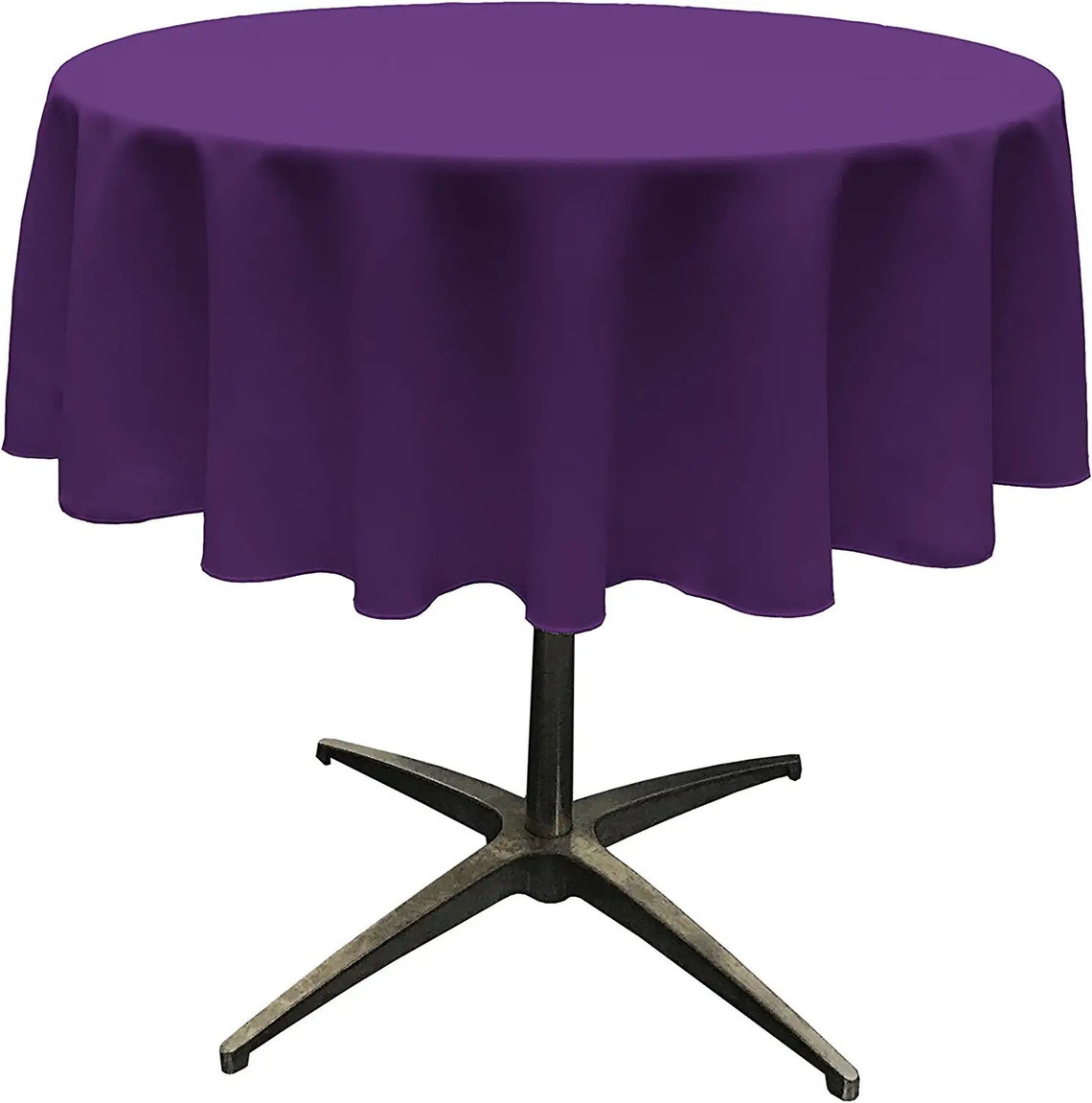 42" - Round Polyester Poplin Washable Tablecloth, Stain and Wrinkle Resistant Table Cover, Fabric Table Cloth for Dinning, Kitchen, Party