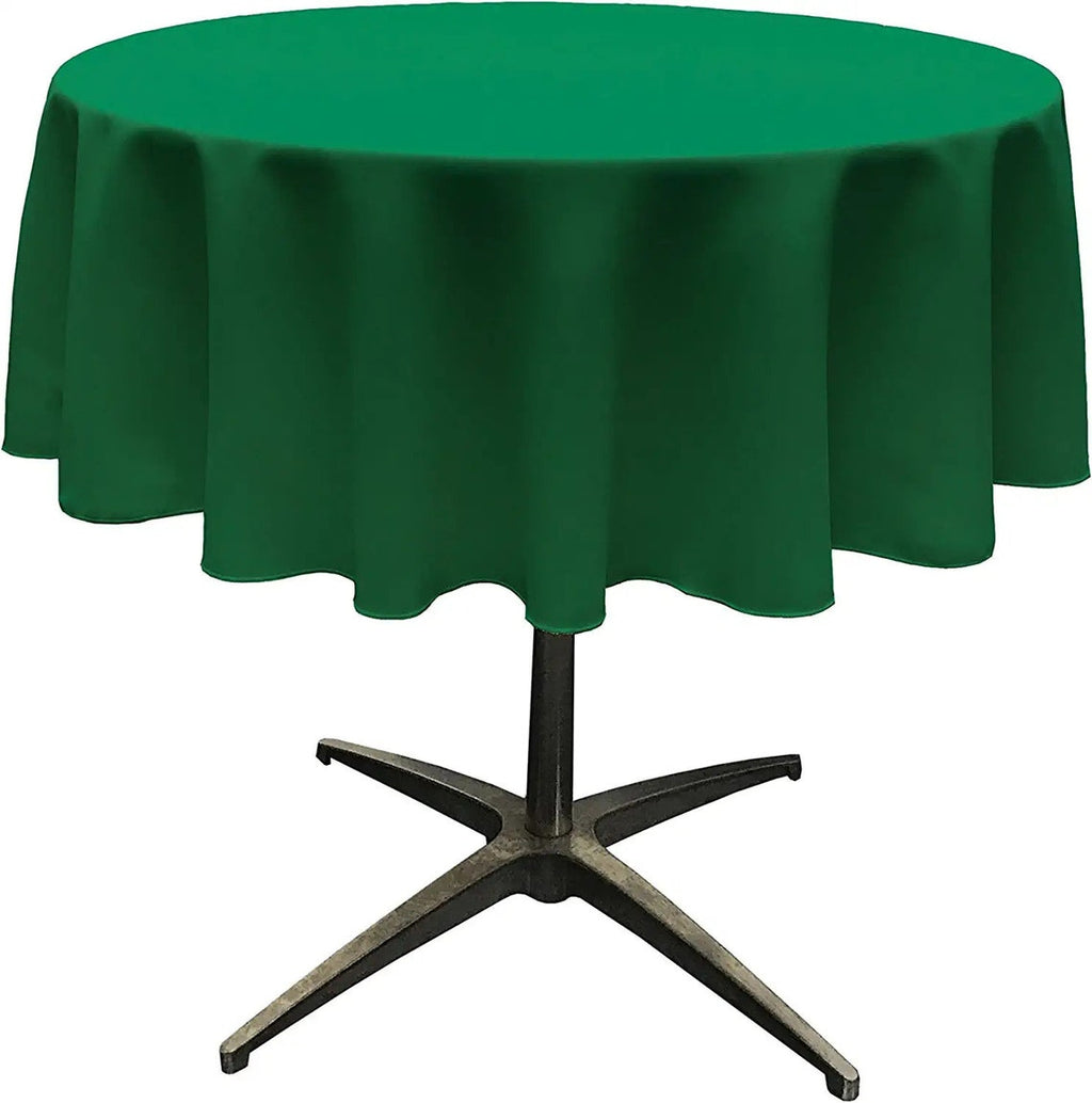 36" - Round Polyester Poplin Washable Tablecloth, Stain and Wrinkle Resistant Table Cover, Fabric Table Cloth for Dinning, Kitchen, Party