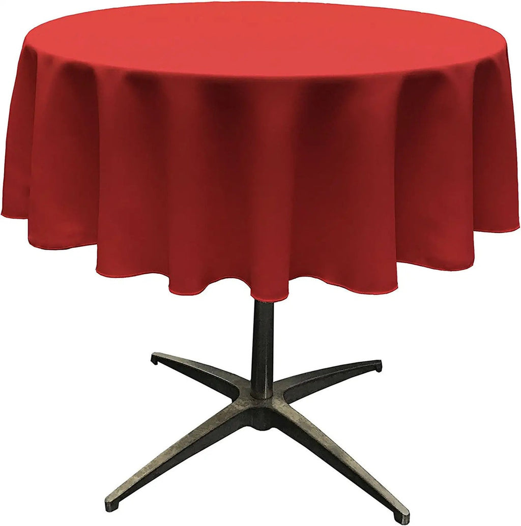 36" - Round Polyester Poplin Washable Tablecloth, Stain and Wrinkle Resistant Table Cover, Fabric Table Cloth for Dinning, Kitchen, Party