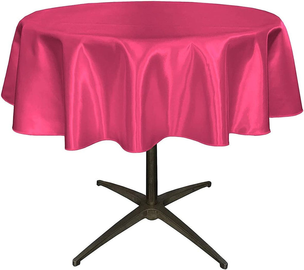 30" - Round Bridal Satin Table Overlay, for Small Coffee Table Stain and Wrinkle Resistant Table Cover,Fabric Table Cloth for Dinning, Party