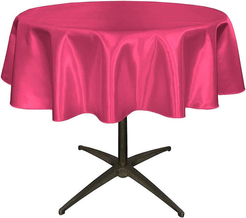 54" - Round Bridal Satin Table Overlay, for Small Coffee Table Stain and Wrinkle Resistant Table Cover,Fabric Table Cloth for Dinning, Party