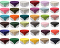 90" X 90" - Overlay Polyester Poplin Washable Square Tablecloth, Stain and Wrinkle Resistant Table Cover Dinning, Kitchen, Party, Holiday