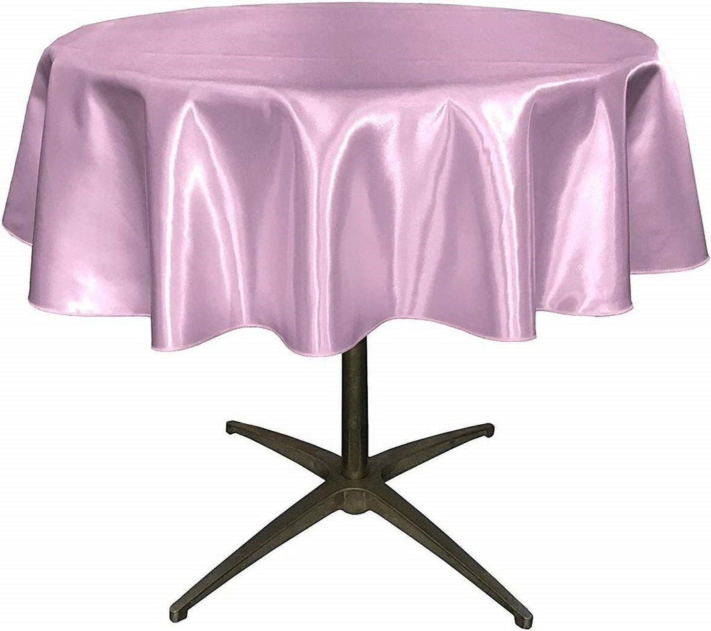 51" - Round Bridal Satin Table Overlay, for Small Coffee Table Stain and Wrinkle Resistant Table Cover,Fabric Table Cloth for Dinning, Party