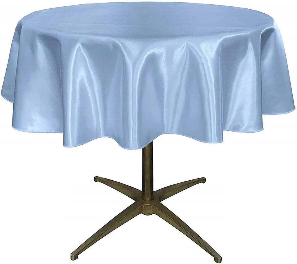 30" - Round Bridal Satin Table Overlay, for Small Coffee Table Stain and Wrinkle Resistant Table Cover,Fabric Table Cloth for Dinning, Party