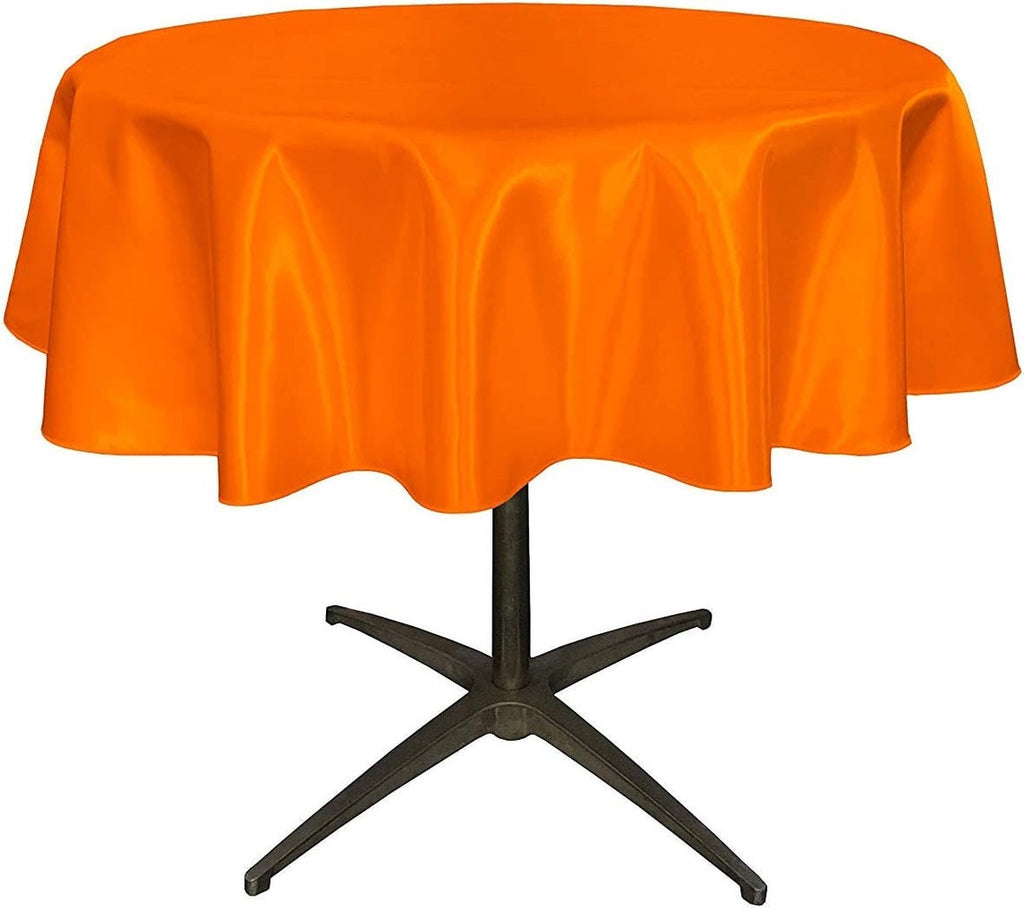 58" - Round Bridal Satin Table Overlay, for Small Coffee Table Stain and Wrinkle Resistant Table Cover,Fabric Table Cloth for Dinning, Party