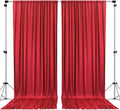 Polyester Backdrop Drapes Curtains 2 Panels with Rod Pockets - Wedding Ceremony Party Home Window Decorations