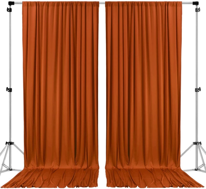 Polyester Backdrop Drapes Curtains 2 Panels with Rod Pockets - Wedding Ceremony Party Home Window Decorations