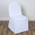 Banquet Chair Covers - Chair Covers for Wedding, Party, and Banquet - Elegant Cloth Slipcovers White