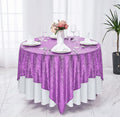 Square Sequin Tablecloth - LAVENDER - Glitter Tablecloth for Bridal Shower Decorations, Birthday, Wedding, Dessert, Banquet