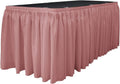 14-Foot by 29-Inch - Poplin Table Skirt for Rectangle Tables, Pleat Fabric for Wedding Banquet Trade Show, 14-Foot by 29-Inch Dusty Rose