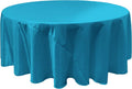 TURQUOISE - Round Satin Tablecloth Overlay Table Cover Smooth Table Decor Tablecloth for Holiday Dinner Wedding Banquet Table Decoration