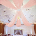 Backdrop Chiffon Curtains 20' x 30' Ft - BLUSH - 6 Panels Chiffon Backdrop Curtain Sheer Curtains Wedding Arch Draping Fabric for Party