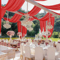 RED - Ceiling Drapes Wedding Arch Draping 5FTx20FT Chiffon Curtains 2 Panels Tent Drapes for Events Sheer Backdrop Drapes Wedding Arch