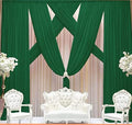 Backdrop Chiffon Curtains 20' x 30' Ft - EMERALD - 6 Panels Chiffon Backdrop Curtain Sheer Curtains Wedding Arch Draping Fabric for Party