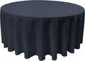 NAVY - Polyester Poplin Washable Round Tablecloth, Stain Wrinkle Resistant Table Cover 120", Fabric Table Cloth Dinning, Kitchen, Party