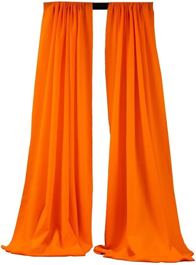 BACKDROPS - Polyester Poplin Backdrop Drape Curtain Panel with 4" Rod Pocket ( , 5 Feet Wide x 9 Feet High (2 Panels)