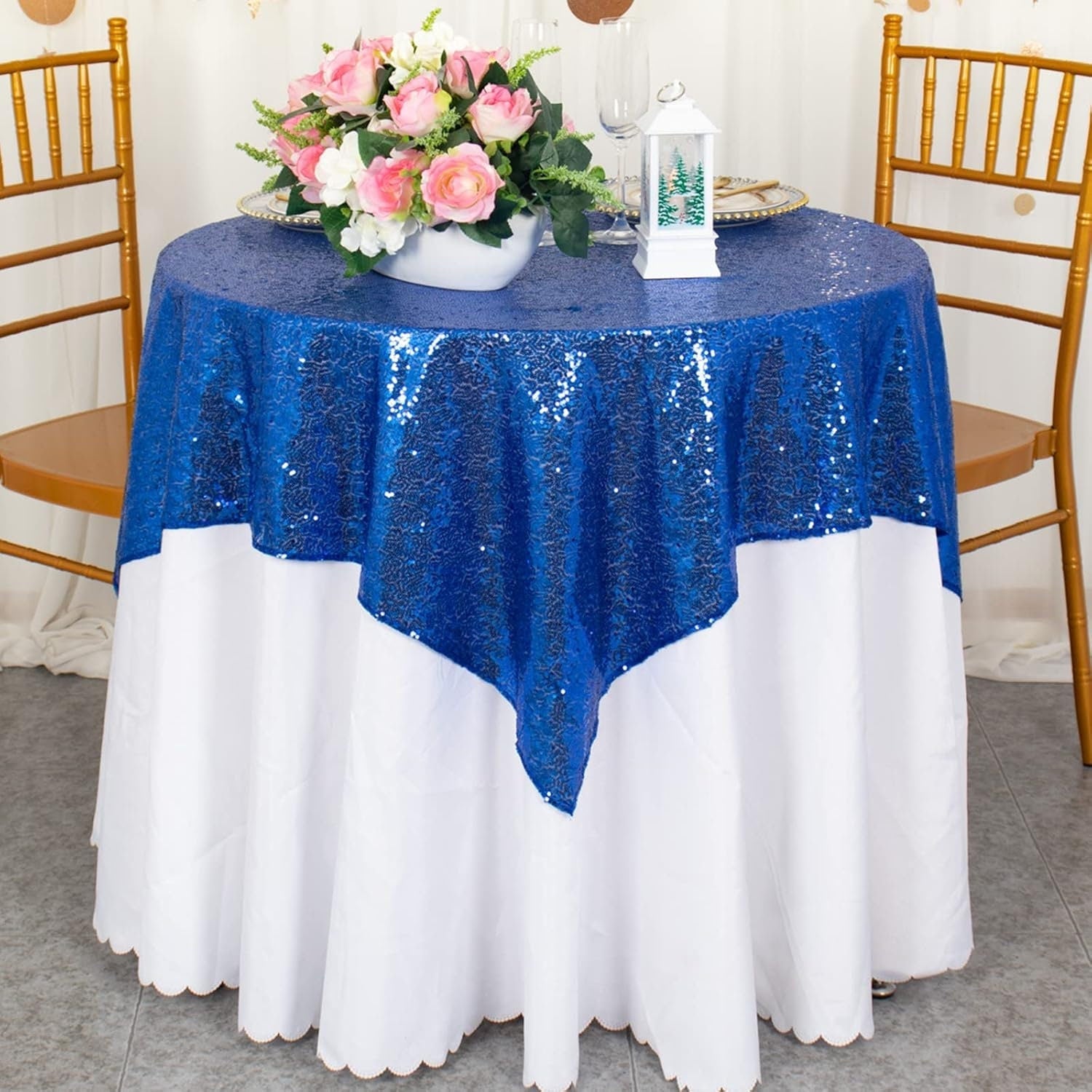 SEQUIN - Sequin Tablecloth - Sequin Overlay Glitter Table Cover Dinning Table Linen for Party Event Decoration Birthday. 13 Colors Available