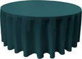 TEAL - Polyester Poplin Washable Round Tablecloth, Stain Wrinkle Resistant Table Cover 120", Fabric Table Cloth Dinning, Kitchen, Party