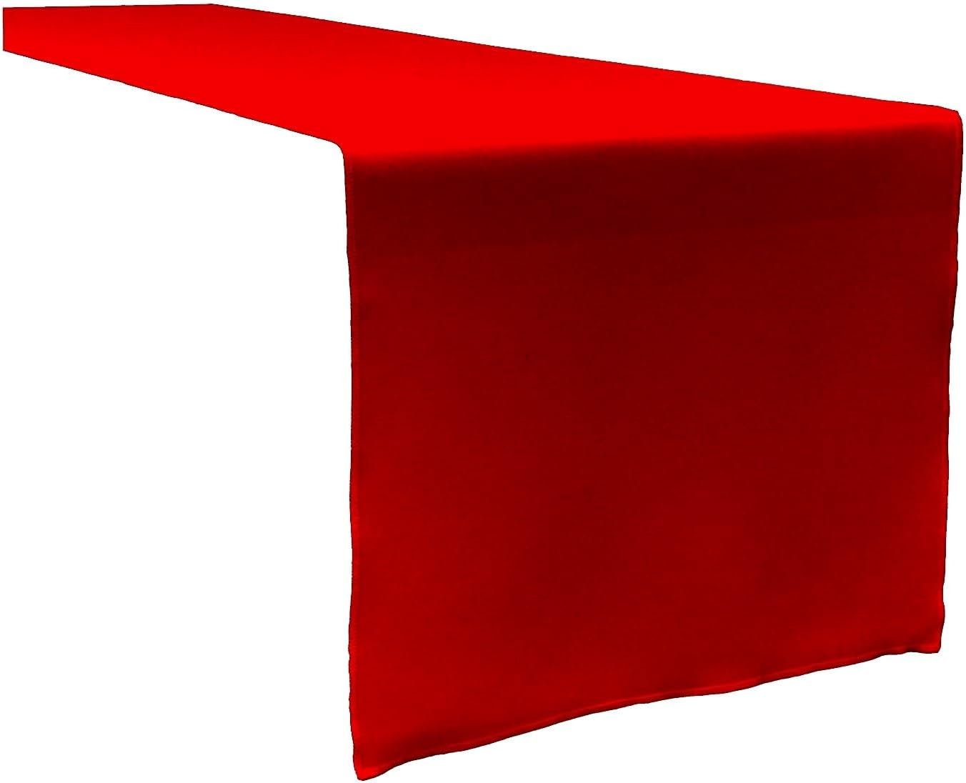 14" Wide Wedding & Party Decoration Solid Polyester Poplin Table Runner ( 14" Wide x 90" Long)