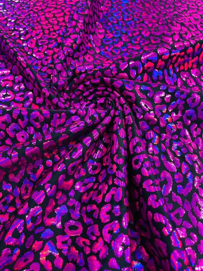 LEOPARD PRINT - Stretch Nylon Spandex Tricot/Milliskin Sold By Yard. Choose Color Below