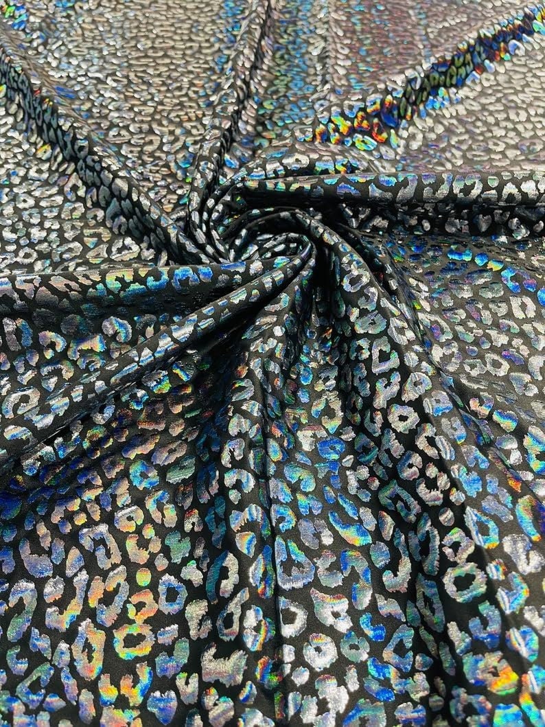 LEOPARD PRINT - Stretch Nylon Spandex Tricot/Milliskin Sold By Yard. Choose Color Below
