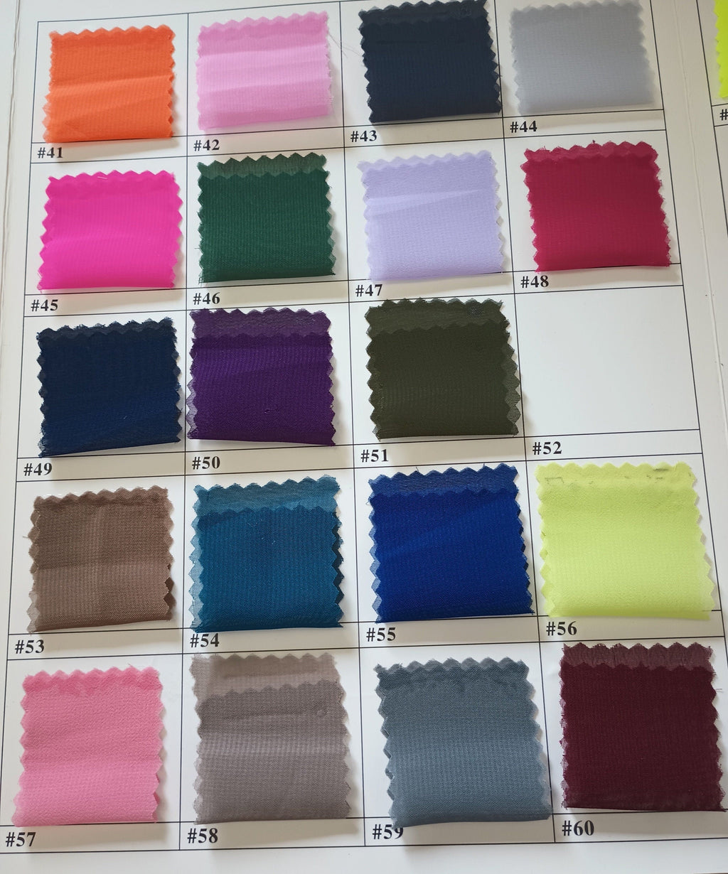 CHIFFON FABRIC - Polyester Soft Light Weight, Sheer, See Through Chiffon Fabric Sold By The Yard.