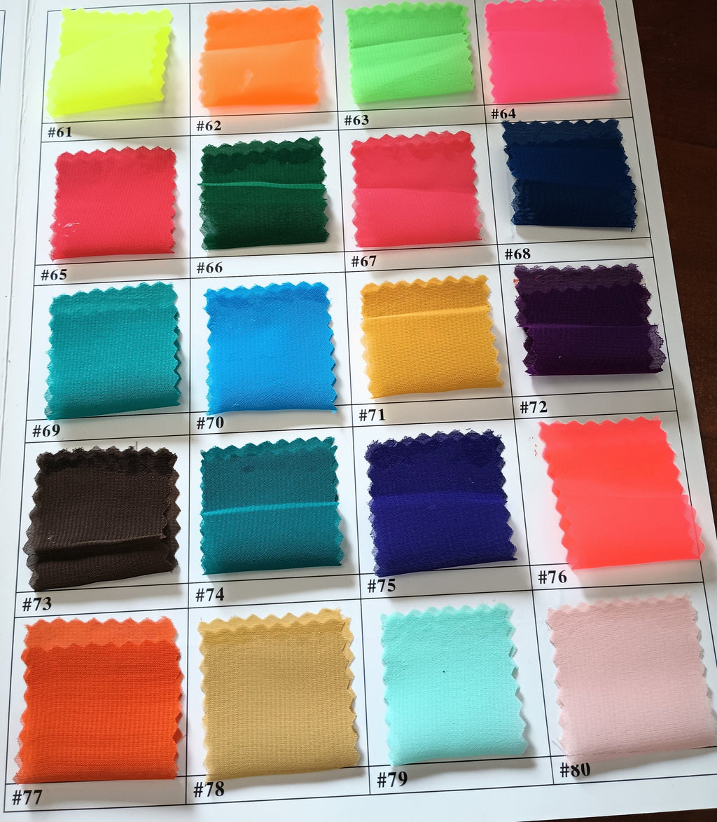 CHIFFON FABRIC - Polyester Soft Light Weight, Sheer, See Through Chiffon Fabric Sold By The Yard.