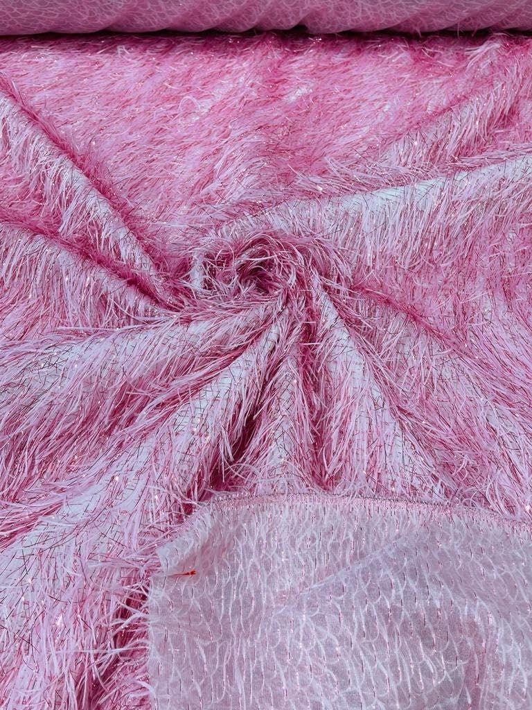 Eyelash Fringe Metallic Fabric Hanging Fringe Metallic Decorative Crafts Dress Fabric Sold By The Yard. Choose Color Below