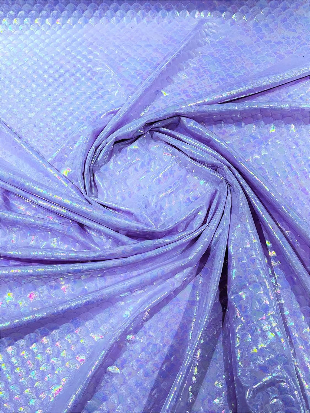 Hologram Mermaid Fish Scales 2 Way Stretch Spandex Fabric by The Yard . Choose Color Below