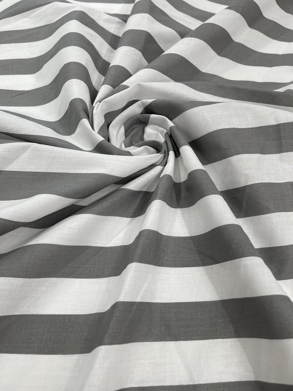 STRIPE - Print Poly Cotton Fabric 60" Wide by The Yard. Choose Color Below