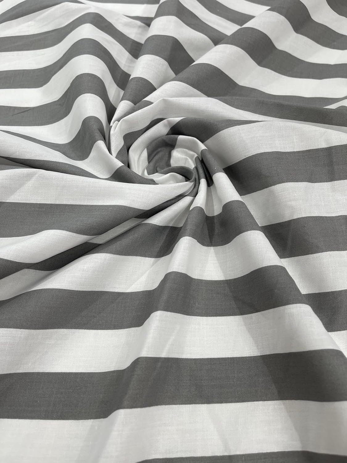 STRIPE - Print Poly Cotton Fabric 60" Wide by The Yard. Choose Color Below