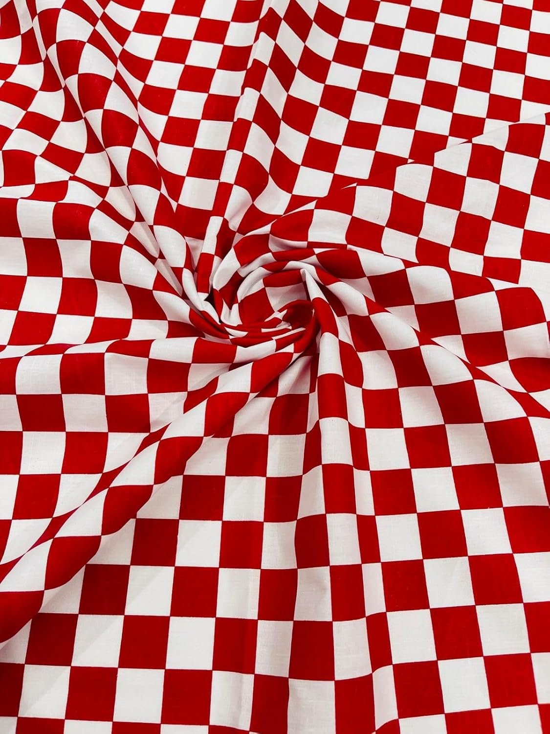 CHECKERED - Print Poly Cotton Fabric 60" Wide by The Yard. Choose Color Below