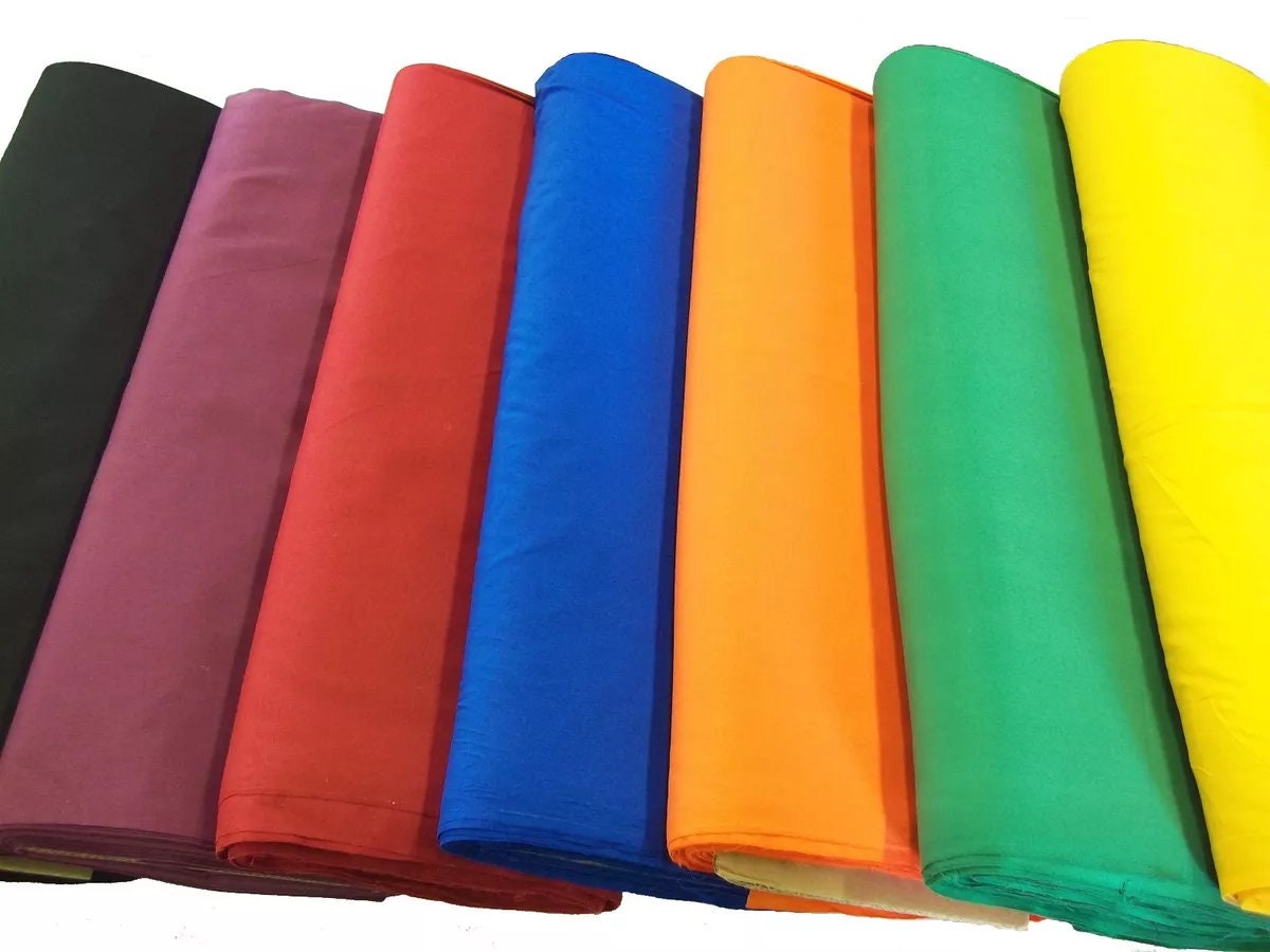 Poly Cotton Fabric/By The Yard Poly Cotton Fabric 60 Wide Inches/Solid Poly Cotton/Fabric For Decoration/Craft/Choose Color Below