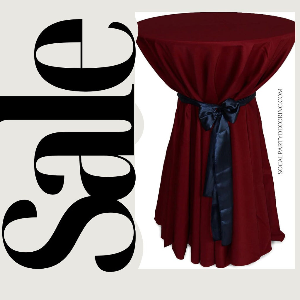 BURGUNDY - Polyester Poplin Washable Round Tablecloth, Stain Wrinkle Resistant Table Cover 120", Fabric Table Cloth Dinning, Kitchen, Party