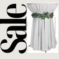 WHITE - Polyester Poplin Washable Round Tablecloth, Stain Wrinkle Resistant Table Cover 120", Fabric Table Cloth Dinning, Kitchen, Party