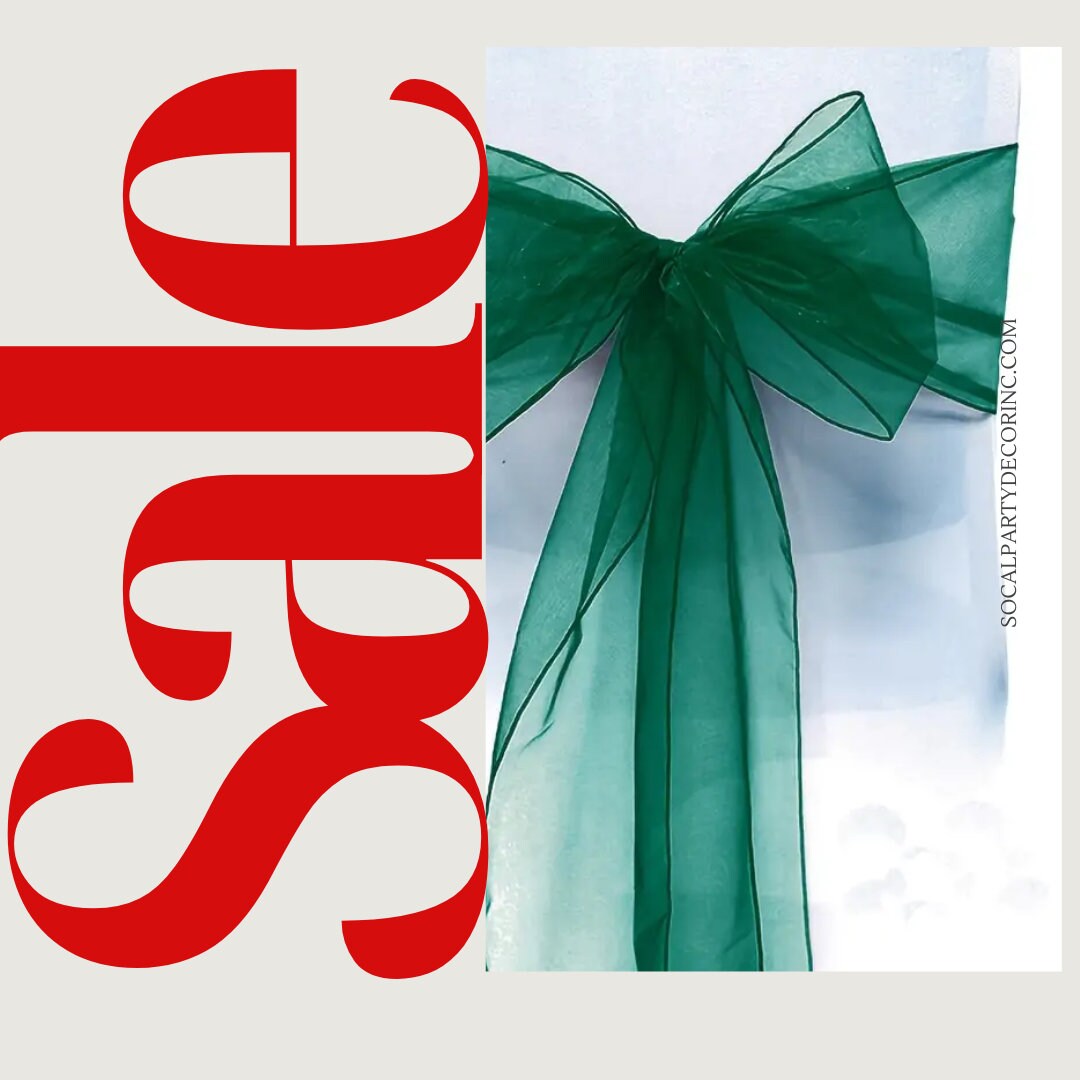 HUNTER - Chair Sashes Bows for Wedding Reception Event Banquets Chair Decoration, Dinning Chair Cover Sash Ribbon Tie Back Party Supplies