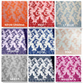 FASHION -Flower Damask Flat Lace Embroidery On A Mesh (1 Yard. Sold By The Yard. Choose Color Below