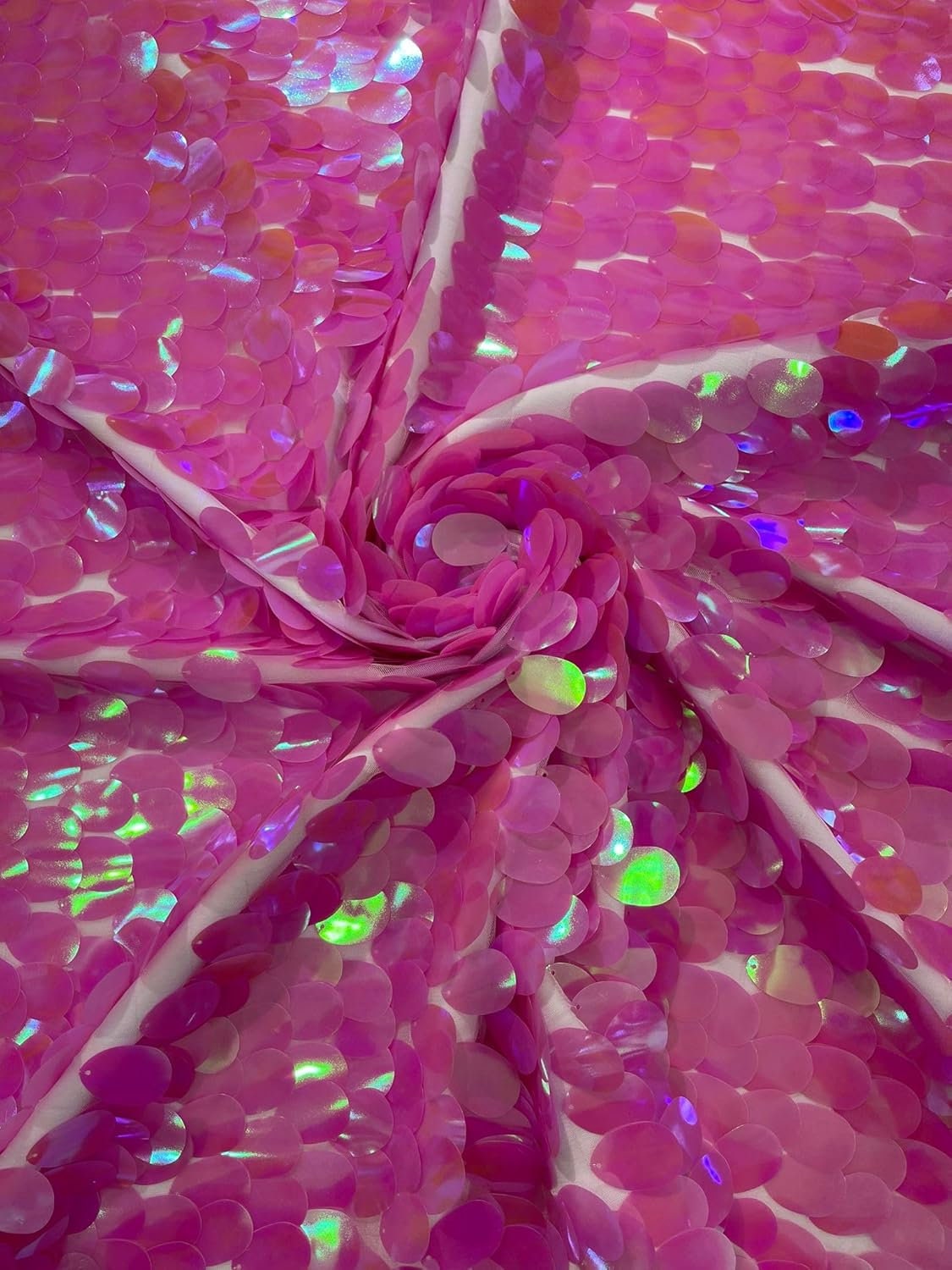 JUMBO - Sequins Oval Sequin Paillette/Tear Drop Mermaid Big Sequins Fabric Mesh By The Yard. Choose Color Below