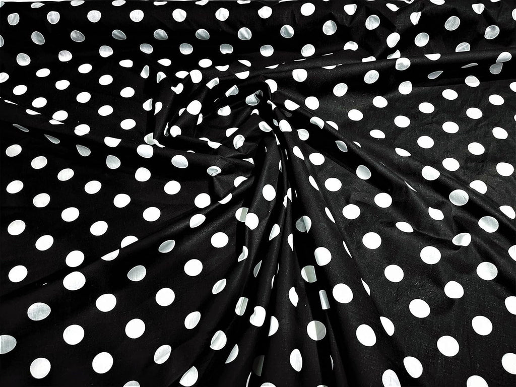 POLKA DOT - Print Poly Cotton Fabric 60" Wide by The Yard. Choose Color Below