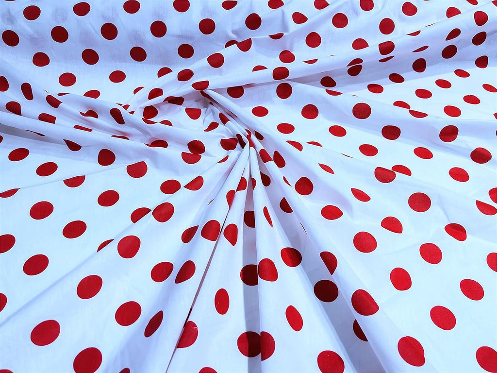 POLKA DOT - Print Poly Cotton Fabric 60" Wide by The Yard. Choose Color Below